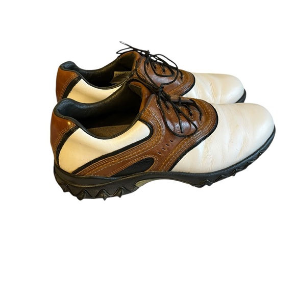 FootJoy 54024 Contour Series Men’s Golf Shoes Size 10 Leather Brown White - Picture 7 of 8